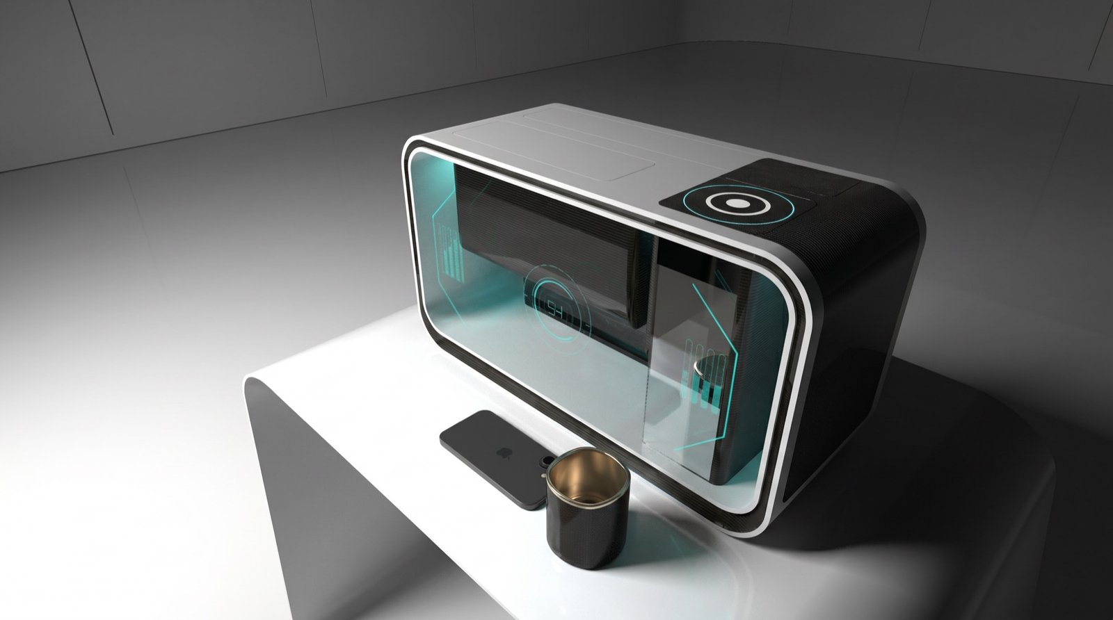The ELISIR node, detail view of the precision cartridge and vessel interface